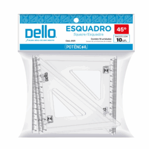 Esquadro 45° Cristal C/10un 13cm Dello 8121.H.0200