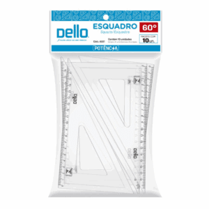 Esquadro 60° Cristal C/10un 18cm Dello 8221.H.0200