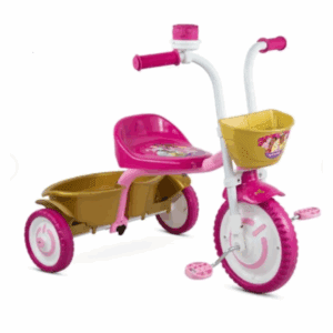 Triciclo C/Cesta Princesas RS/Dourado Nathor 0002