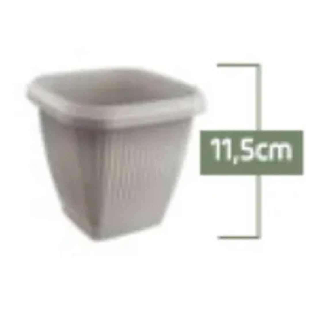 Vaso Prat Quadrado 0,5L Cinza Concr Usual R-1000 - Imagem 2