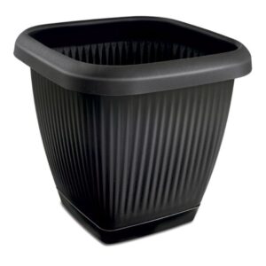 Vaso Prat Quadrado 9,6L Preto Usual R-960