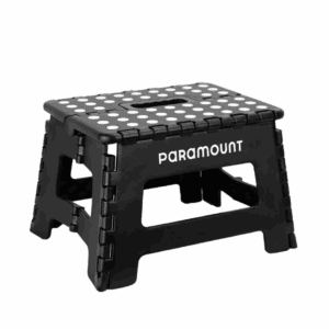 Banqueta Dobrável Antiderrapante Preta 22cm R-2135