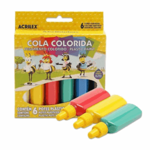 Cola Colorida  23g 6 Cores Acrilex CX 1/12