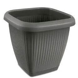 Vaso Quadrado 9,6L Cinza Concreto Usual R-952