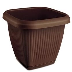 Vaso Prat Quadrado 1L Marrom Usual R-1013