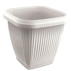 Vaso Prat Quadrado 1,7L Cinza Claro Usual R-933