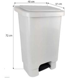 Lixeira C/ Pedal Retang 50L BC Merconplast 132583