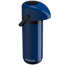 Garrafa Térmica Verona 1Litro Pressão Cor Azul Unitermi 011R