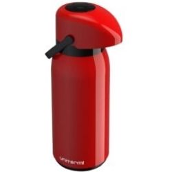 Garrafa Térmica Verona Pressão 1Litro Vermelha Unitermi R006