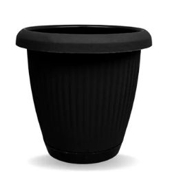 Vaso Redondo 1,4L C/Prato Preto Usual R-887