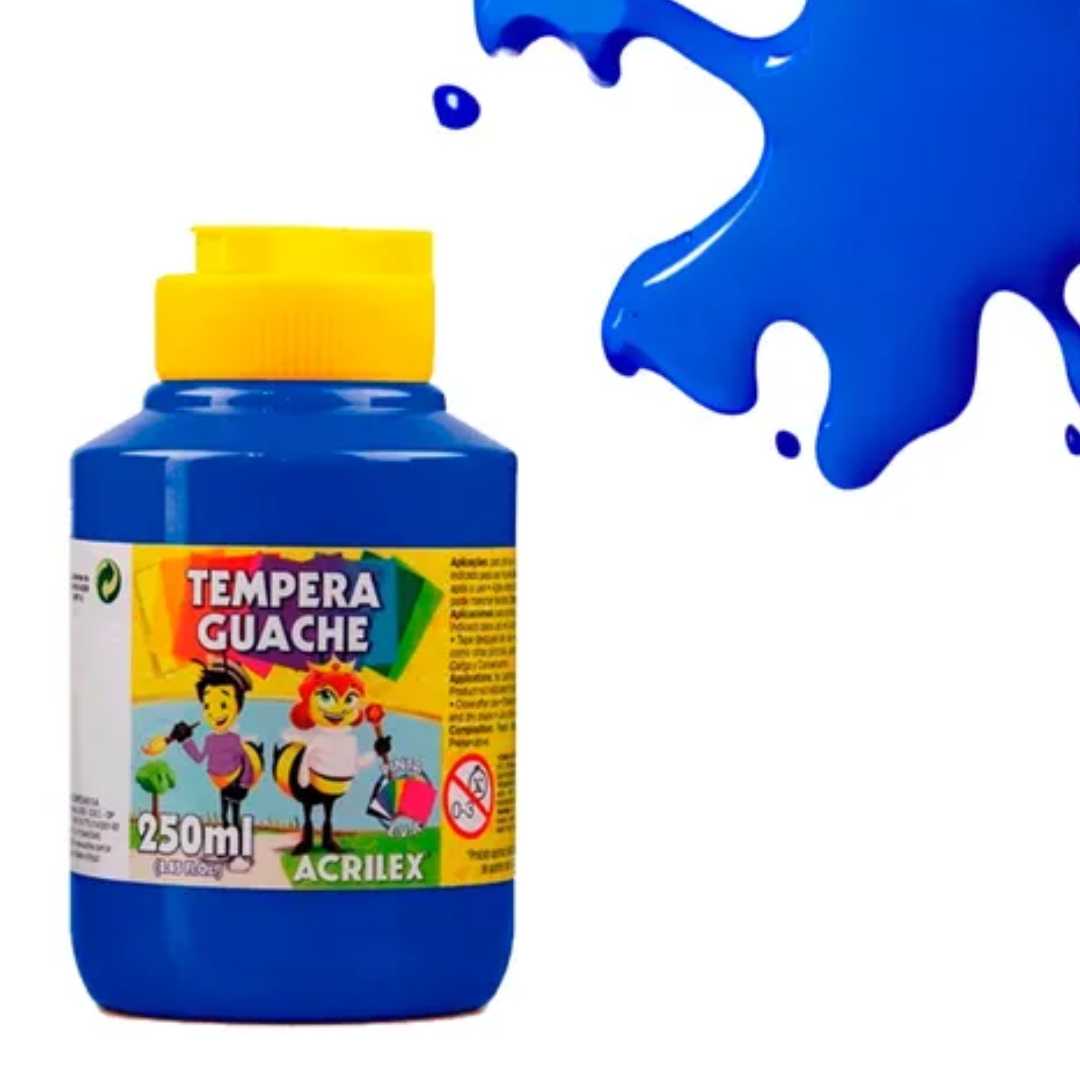 Tinta Guache 250ml Azul Acrilex R-559 - Imagem 2