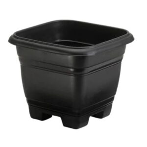 Vaso Quadrado Extra Grande Preto Injeplast. R-395