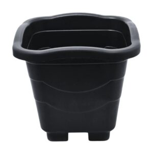 Vaso Flor Quadr. Grande Preto Injeplastec R-341
