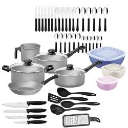 Kit Cozinha 47 Pç Sortido Cor Cinza Tramontina R-20297/612