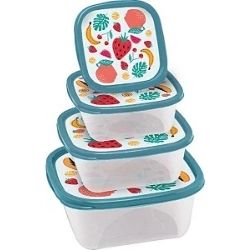 Conjunto de Potes 4Peças Decorado 230/390/690/1200 Jaguar 4127