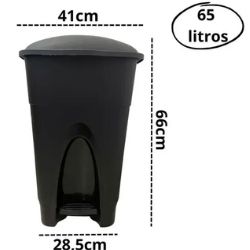 Lixeira C/ Pedal 65L PT Inplast R-161 - Imagem 2