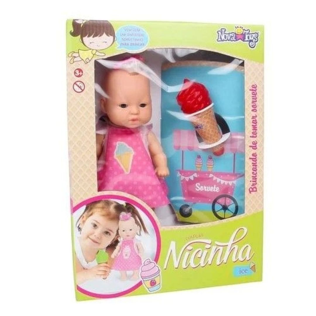 Brinq Nova Toys Boneca Nicinha ice 23cm R-1173 - Imagem 2