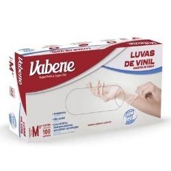 Luva de Vinil  S/Pó  M C/100un Vabene R-1421