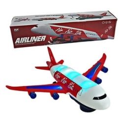 Brinq NZA Avião Zero Pilha som e Luz 36cm NZ-4566