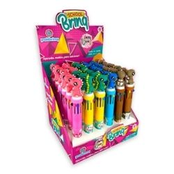 Caneta Esf MultDinos 10Cores (DP12) Polibrinq SB02