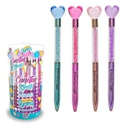 Caneta Esf Strass Coração (DP/20)Polibrinq SCB149 - Unidade