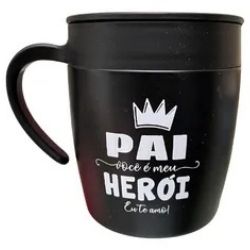 Caneca C/Tampa Inox Dia dos Pais 400ml FBC02002