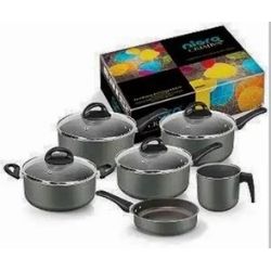 CJ Panelas Tampa  Vidro Criativa 6pç PT Nigro25326