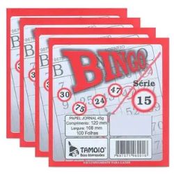 Talão Bingo 100Fls 108x120 unid Tamoio R-6001