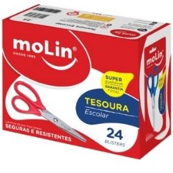 Tesoura Escolar BT/1 C/24 Sort Molin R-16005