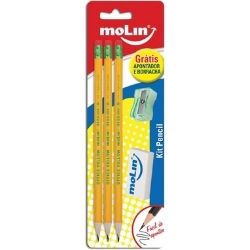 Kit Pencil BT/5 3Lápis+Borracha+Apont Molin 13232S
