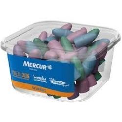 Borracha Ponteira Color c/50 pçs Mercur R-601018