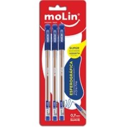 Caneta Esf. Fine 0,7 BT/3 AZ Molin R-1066