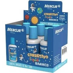 Corretivo Líquido 18ml C/6 pçs Mercur R-03001
