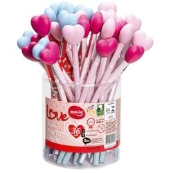 Lápis HB C/ Borrach. Coração C/36 Molim R-22809