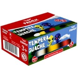 Tinta Guache C/6 Cores 15ml Famix R-FTG001