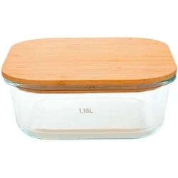 Pote Hermet. Quadr. Tampa Bambu 1,15L R-16076