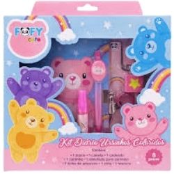 Kit Diario Ursinho Pink Fofy R- FF6161Pk