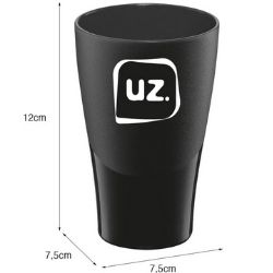 Copo UZ 300ML Cinza Titanio Solid Plast R-UZ111