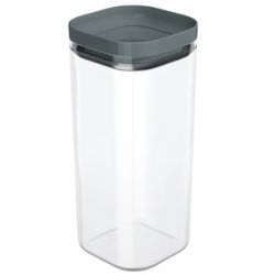 Organizador Herm. 1,5L Transp C/Tampa Cinza Tit R-UZ1313