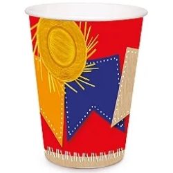Copo de Papel 240ml C/8 Sortido Cromus  R-10059