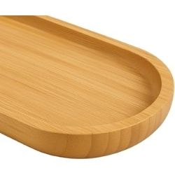 Bandeja Oval Bambu Palha 40x28x4,5cm Fratelli Ref:315755 - Imagem 2