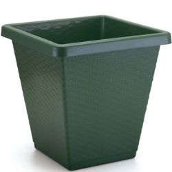Vaso Quad 41L Rattan N°40 Verde Pratic R-1141