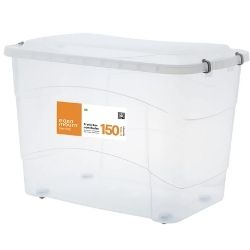 Caixa Pratic Box 150L Transp C/Rodas Paramount 729