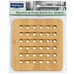 Descanso De Panela Bambu 15x15cm Fratelli R- 315694