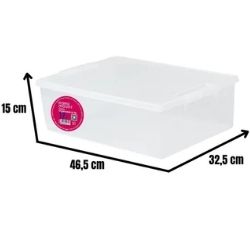 Caixa Organizadora UP 17L 46,5x32,5x15 Creme Paramount Ref:4717