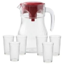 Cj. 6 pçs Jarra 1,5L 6 Taças 230ml  Fratelli R- 4901