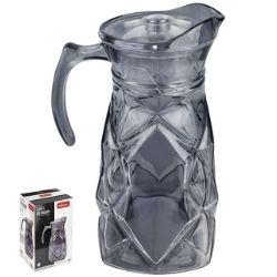 Jarra Vidro Com Tampa Acrilico Basik Cinza 1,5L Wellmix Ref: WG21444