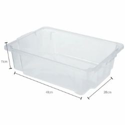 Caixa Organizadora  S/ Tampa Multiuso 10L Transparente Alves Ref:7009-11