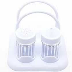 Kit Mesa 3 em 1 Porta Guardanapo Branco Plasberg Ref:16228