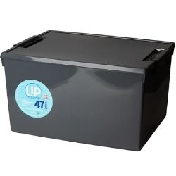 Caixa Organizadora UP 47L 54x37x31cm Chumbo Paramount Ref:4724